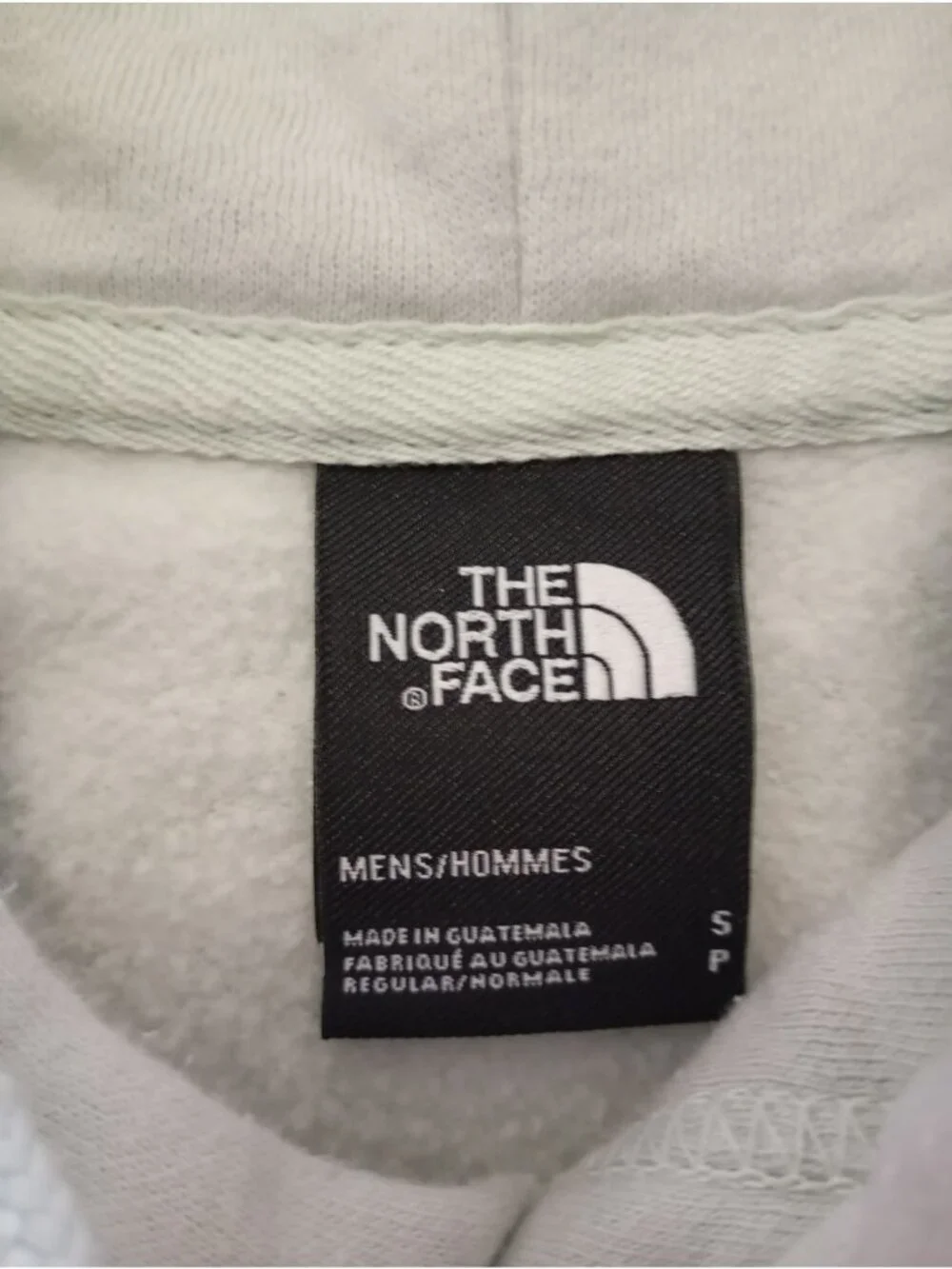 The North Face Mens Light Green Pullover Hoodie Size S Cotton Blend